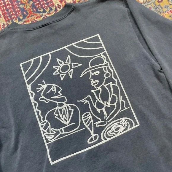 VTG‎ 80s 90s Metropolitan Grill local restaurant scene promo sweatshirt L USA - Picture 3 of 6